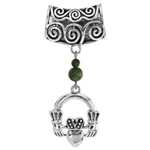 Marble Base Metal Claddagh Scarf Ring